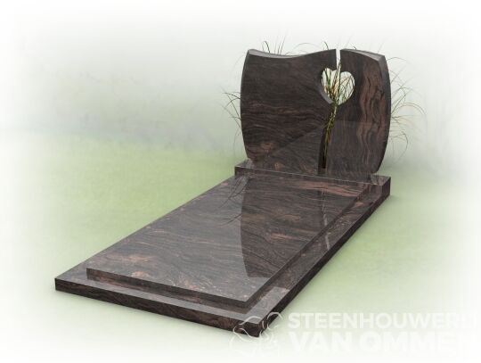 Grafmonument met uitsparing in hartvorm