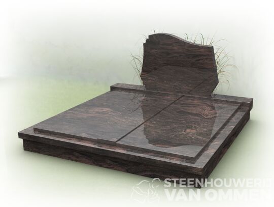 Dubbel graf met golfkop en dichte dekplaat