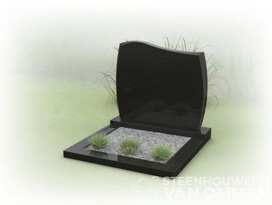 Kort graf met golfkop letterplaat