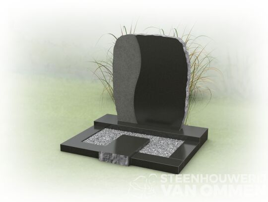 Kort graf met ruwe letterplaat