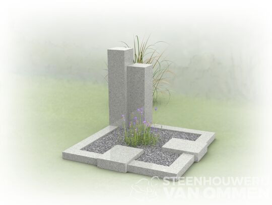 Kort graf met twee zuilen