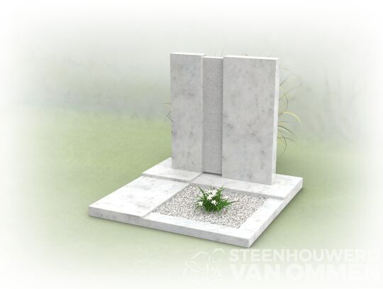 Kort graf witte letterplaat