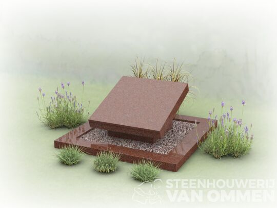 Urnengraf met bandjes en split