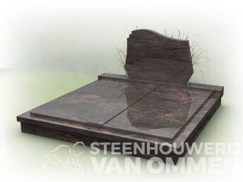 Dubbel graf met golfkop en dichte dekplaat