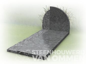 Grafmonument met ruwe accenten en 