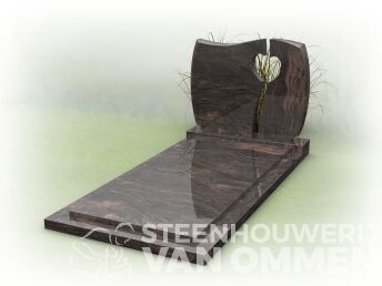 Grafmonument met uitsparing in hartvorm