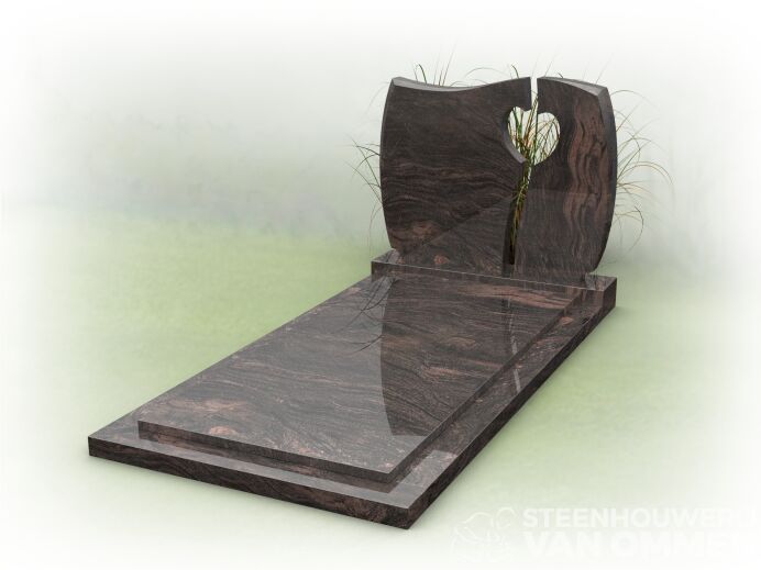 Grafmonument met uitsparing in hartvorm foto 1