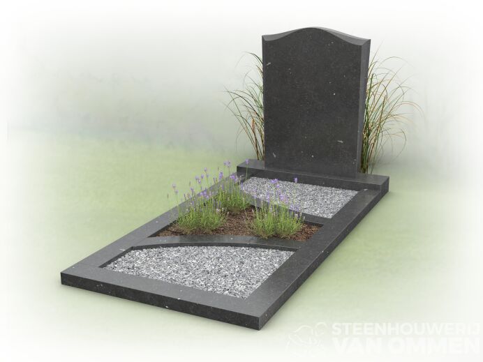Grafsteen klassiek van Belgisch hardsteen foto 1