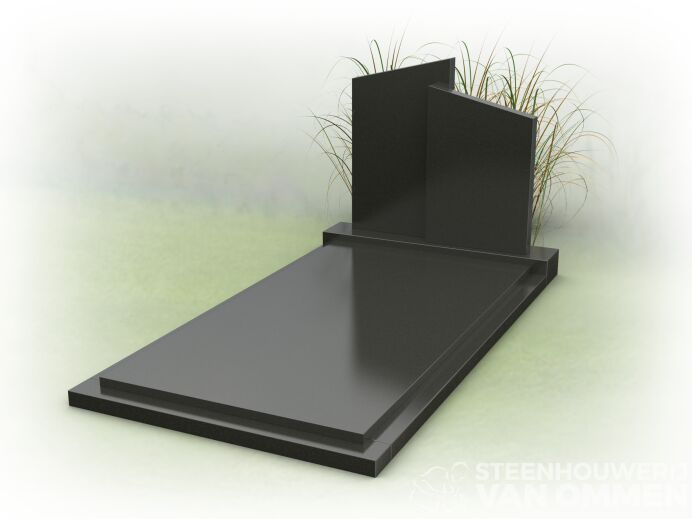 Grafsteen met dubbele schuine rand foto 1