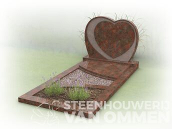 Grafsteen met hart