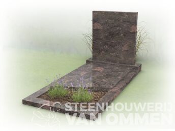 Grafsteen met strakke letterplaat