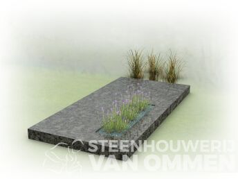 Grafzerk olijfgroen gepolijst