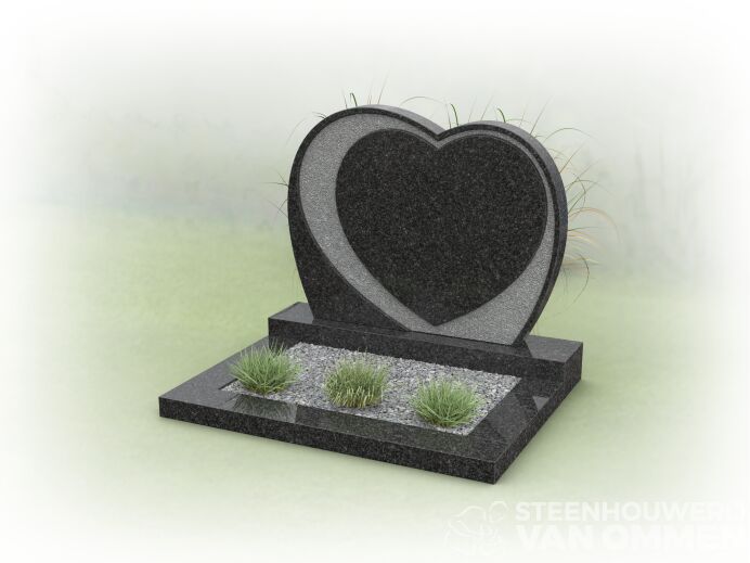 Kort graf met hartvorm en prikwerk foto 1