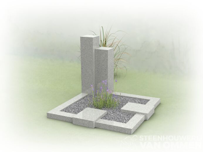 Kort graf met twee zuilen foto 1