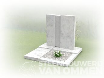 Kort graf witte letterplaat