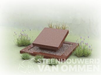 Urnengraf met bandjes en split