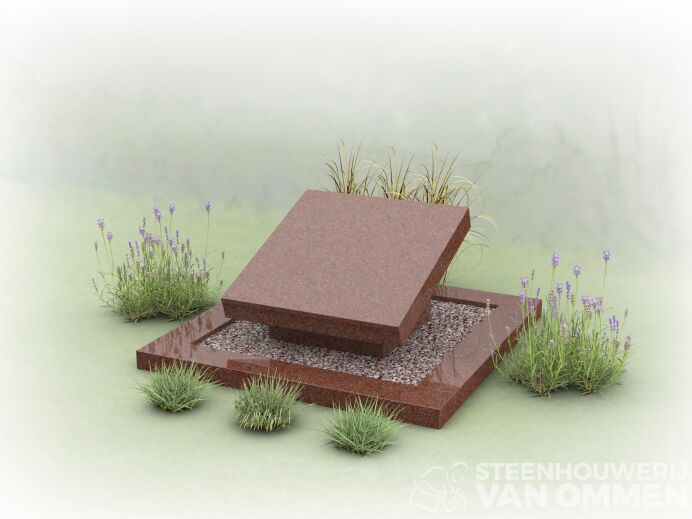 Urnengraf met bandjes en split foto 1