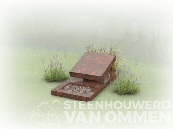 Urnengraf met rechthoekige dekplaat