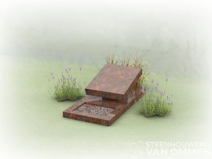 Urnengraf met rechthoekige dekplaat foto 1