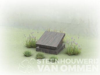 Urnengraf op schuine sokkel