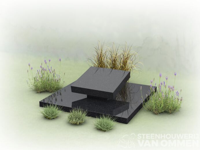 Urnenmonument met kleine letterplaat  foto 1